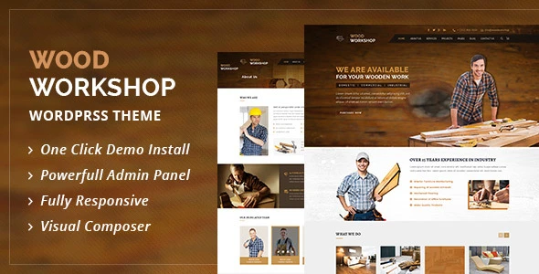 Wood Workshop – Carpenter and Craftsman WordPress theme